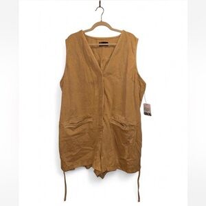 ASOS Tan Denim Romper - NWT